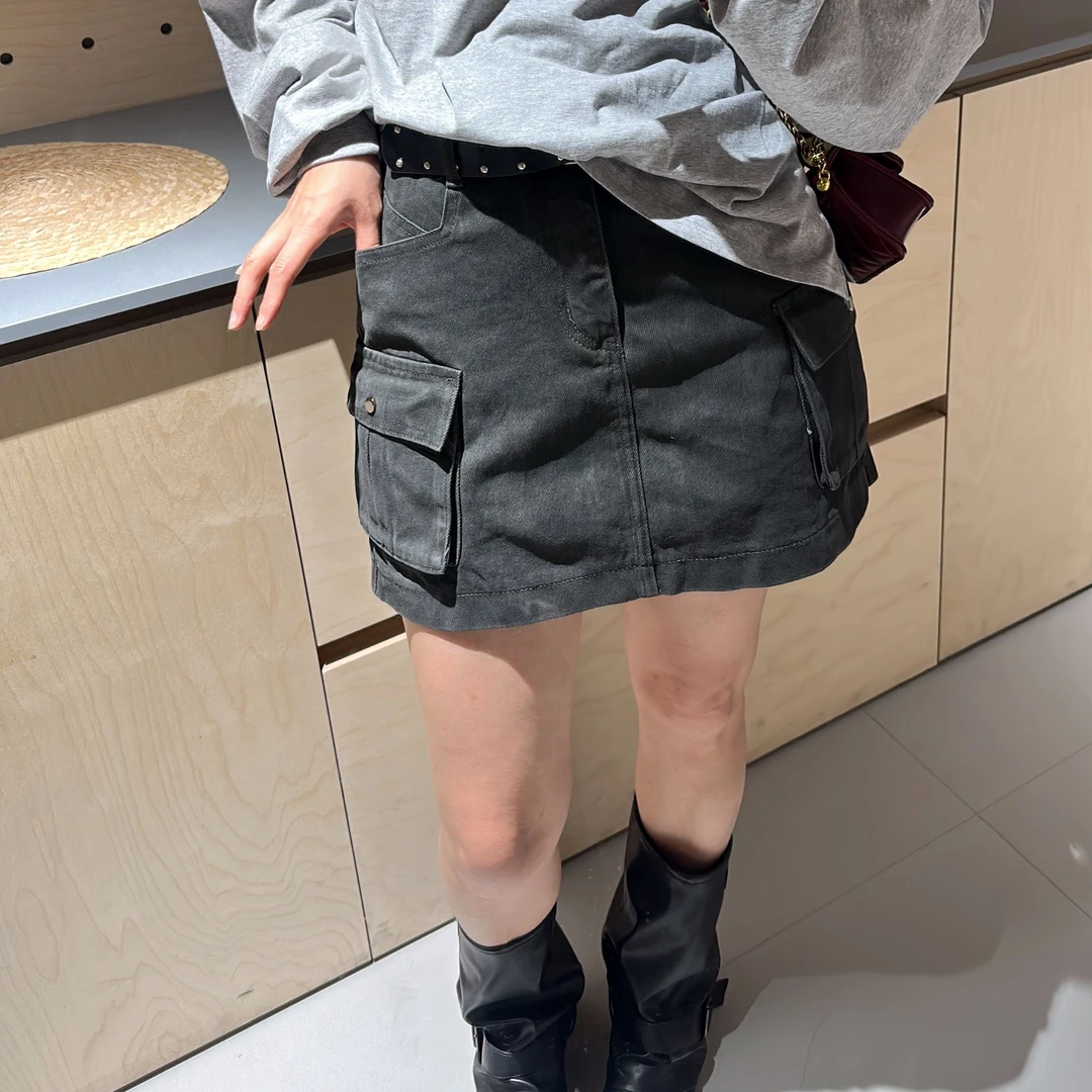 2【大小姐家】欧韩货秋款工装半身裙573552