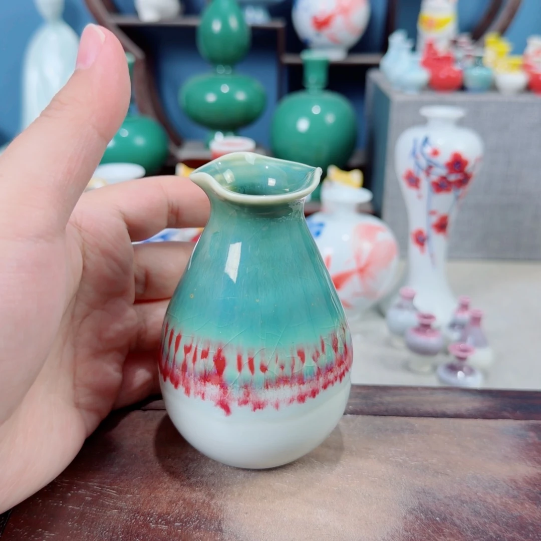 陶瓷手工小花器摆件