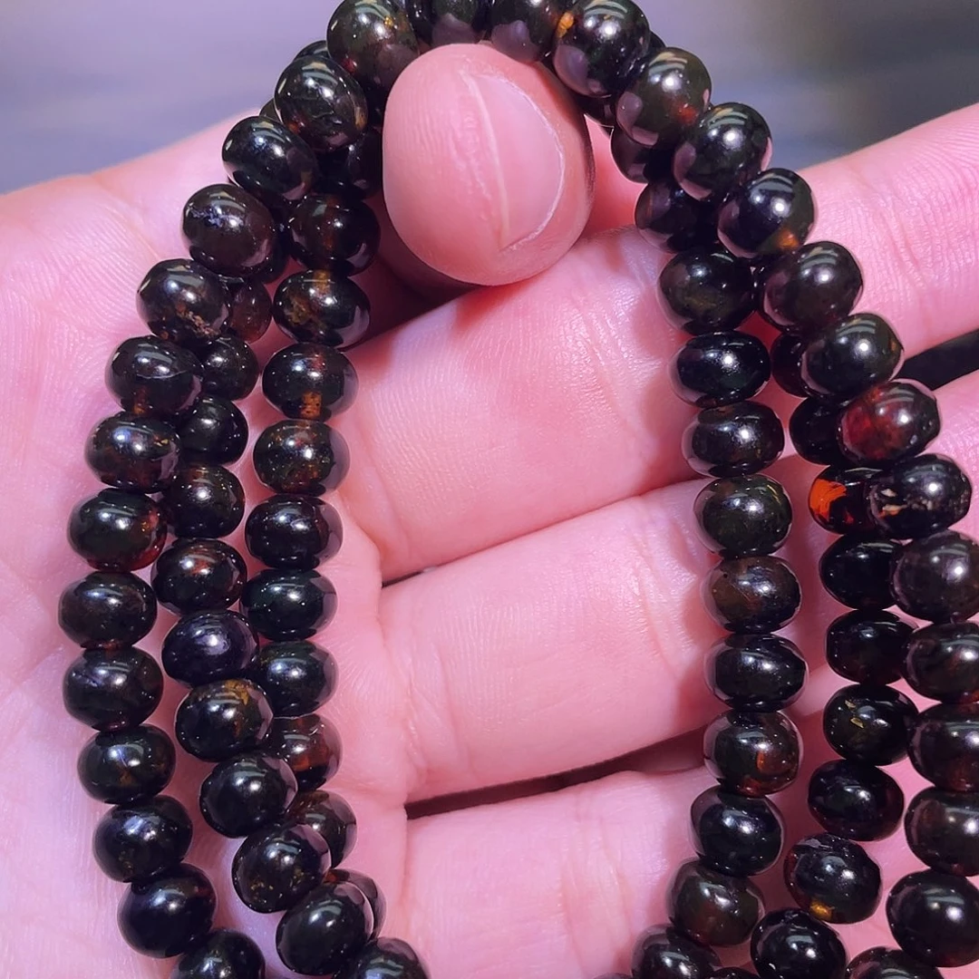 琥珀未镶嵌裸石7+抚顺琥珀翳珀108