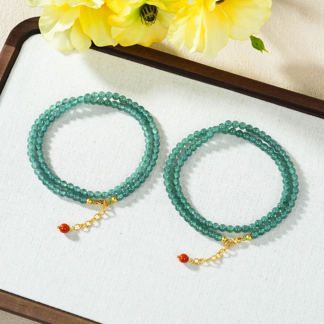 【云上】翡翠项链-多样性发其一-约5mm-DS02002（甄选）