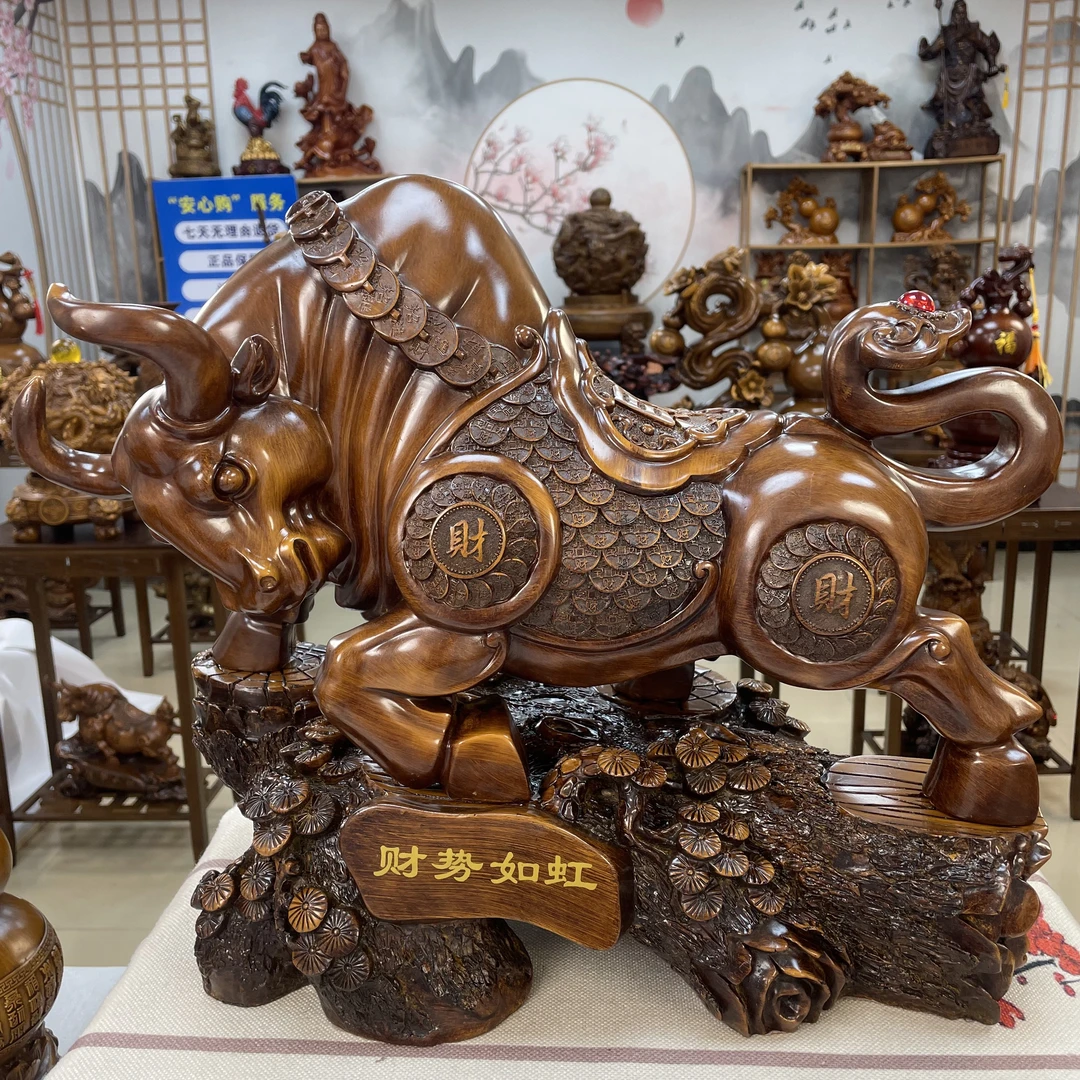 特大号牛摆件长50高41招财客厅家居公司店铺高端开业送礼办公室
