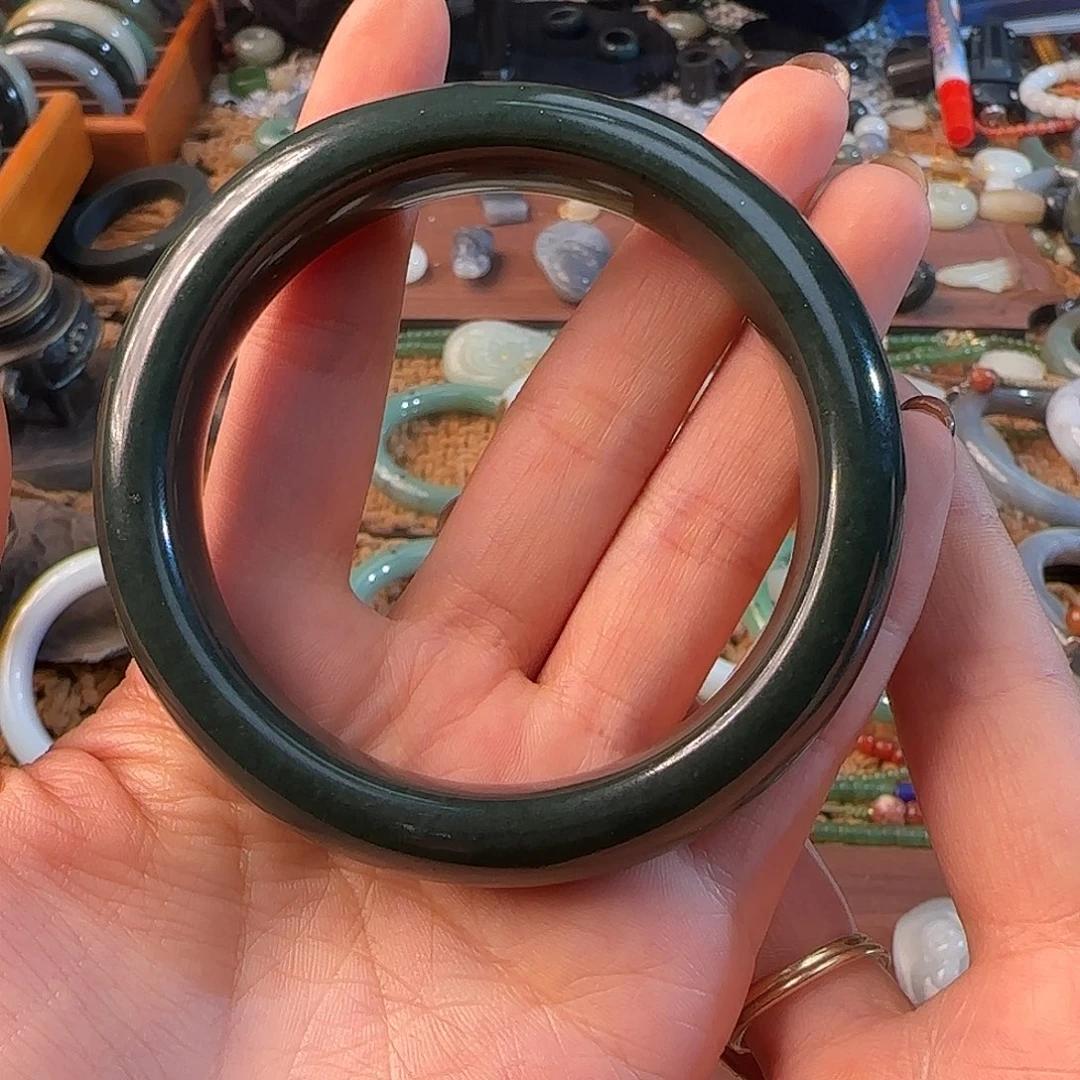 和田玉未镶嵌手镯61-62