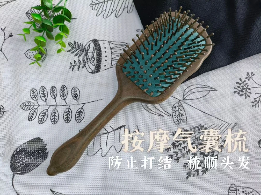 绿檀气囊梳头部气垫按摩经络