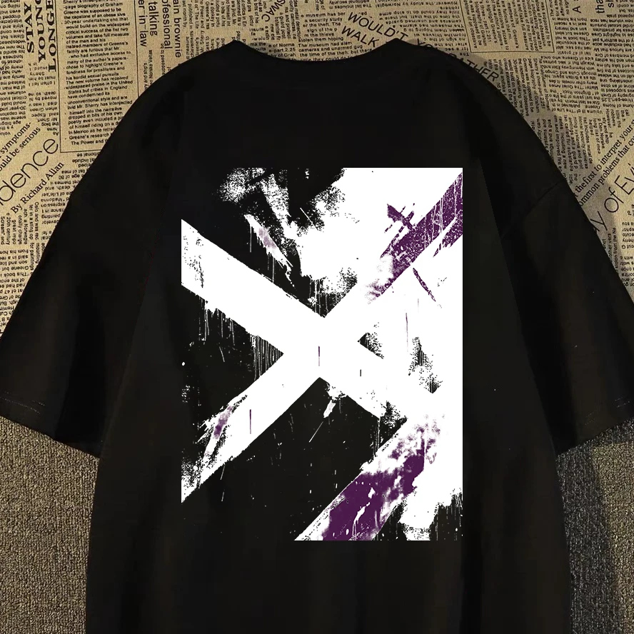 100%纯棉重磅短袖t恤男装宽松炫酷流行嘻哈个性夏百搭半袖上衣Zy4