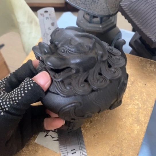 蜜安罐瓷香炉锡茶则