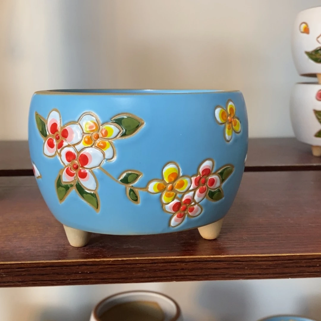 红陶韩式多肉植物花盆