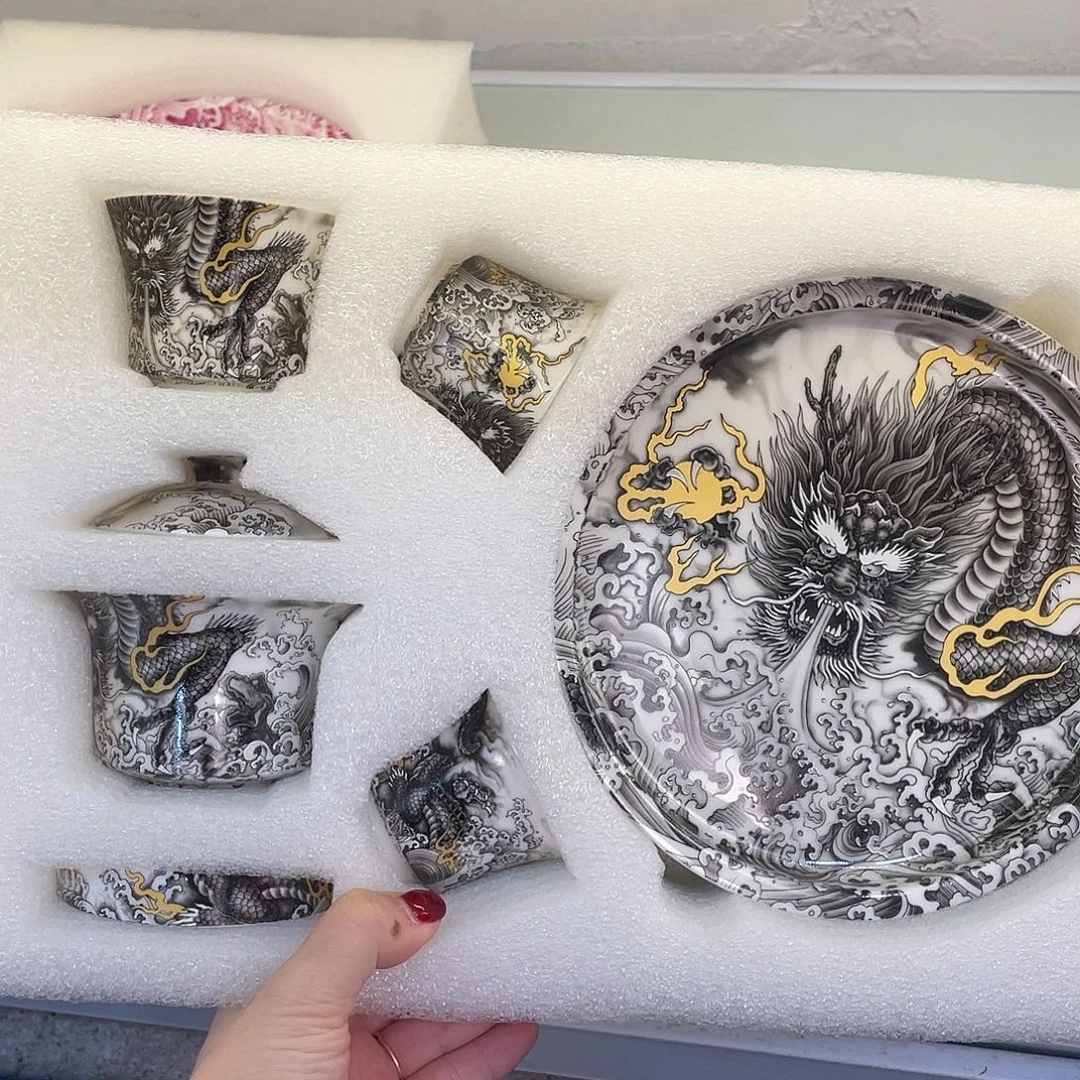 陶景德陶瓷盖碗茶具