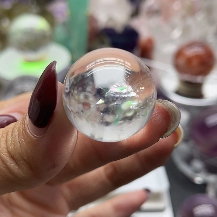 未镶嵌珠宝半成品水晶9高透白水晶球2.2m