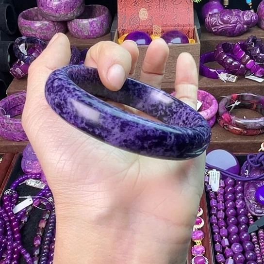 刘***霞非金属南非老油料蓝丝绒手镯D4