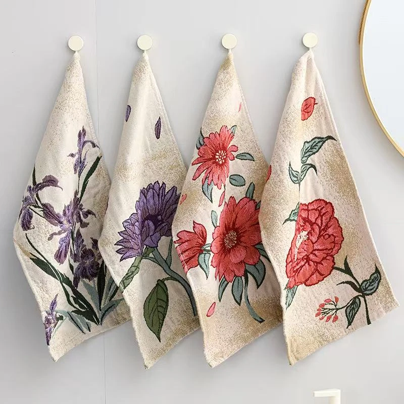 【如是家居】童巾-花卉纱布-5条装