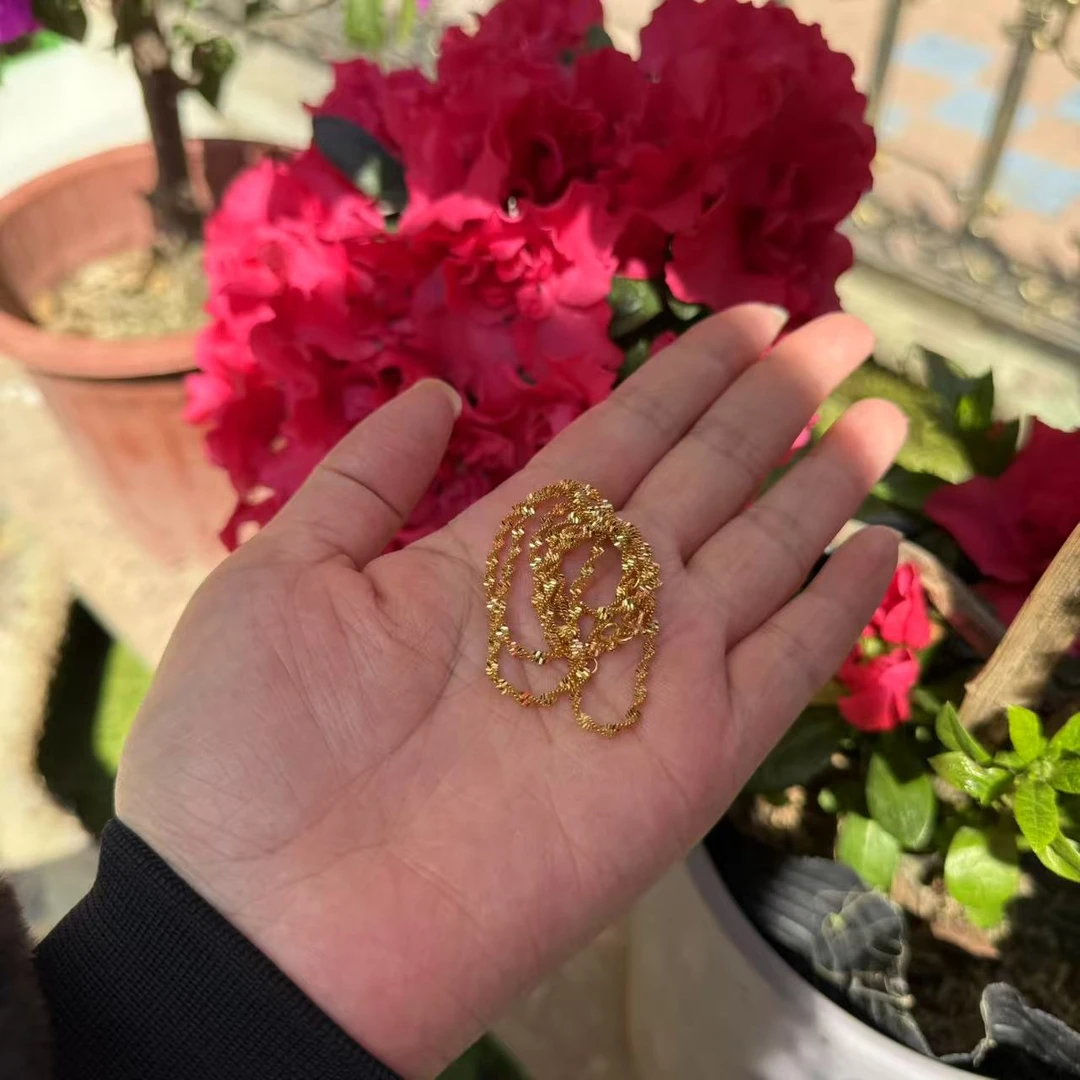 金色水波经典款项链D35