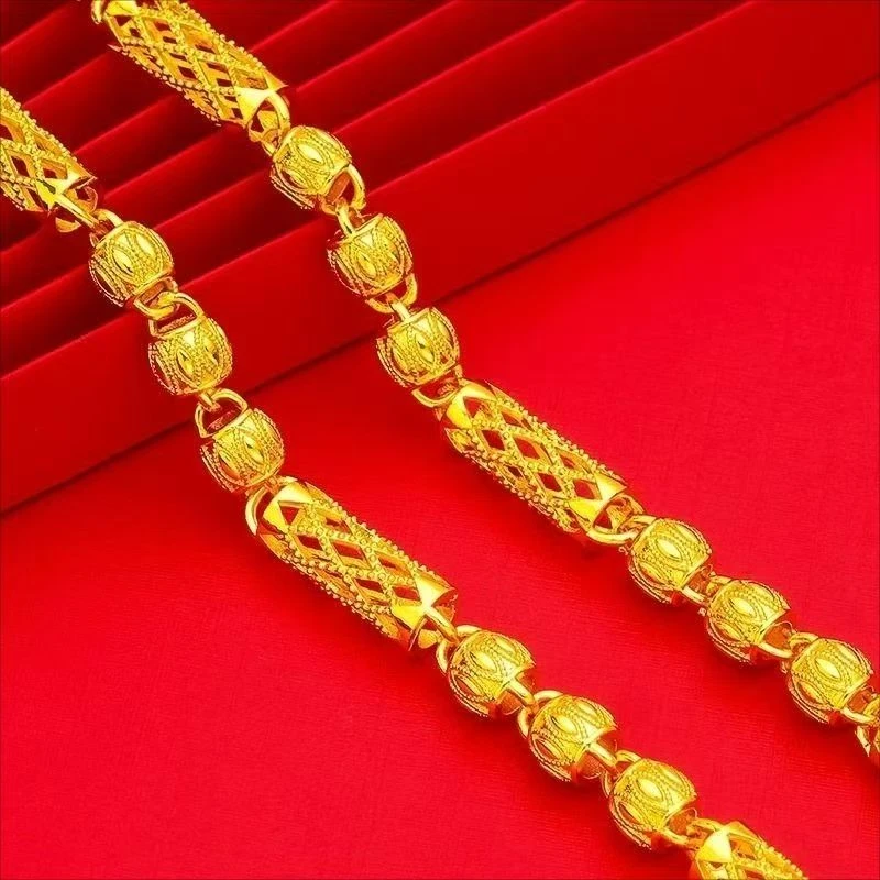 合金项链 2025精品爆款男士项链威武霸气时尚男士项链竹节镂空