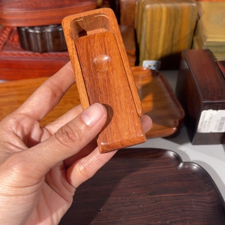 M****C大果紫檀整木掏微瑕抽拉盒