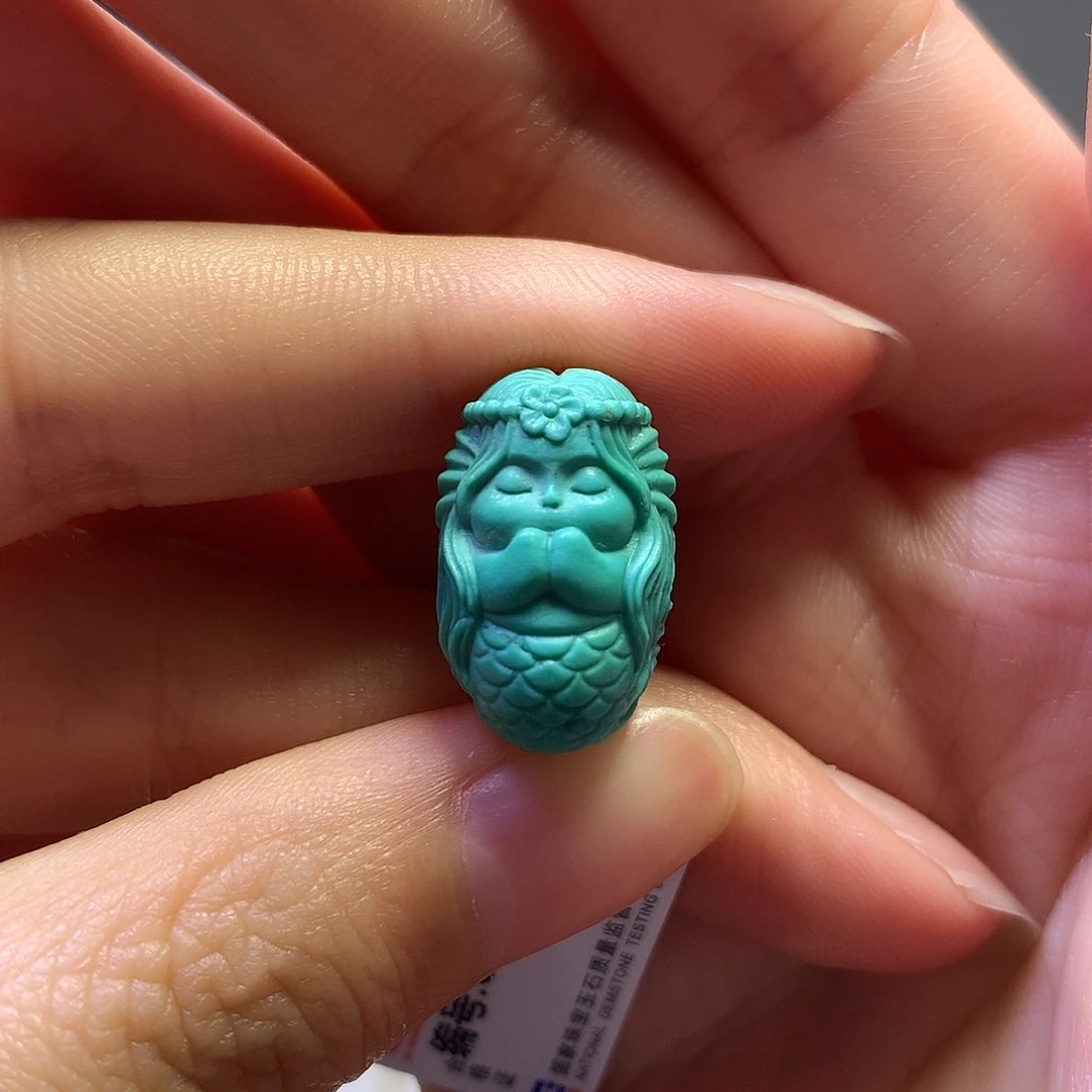 绿松石未镶嵌雕刻件