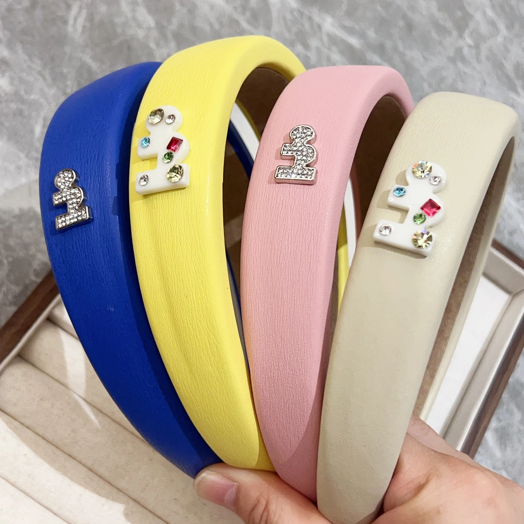 时尚皮质彩色发箍J1316