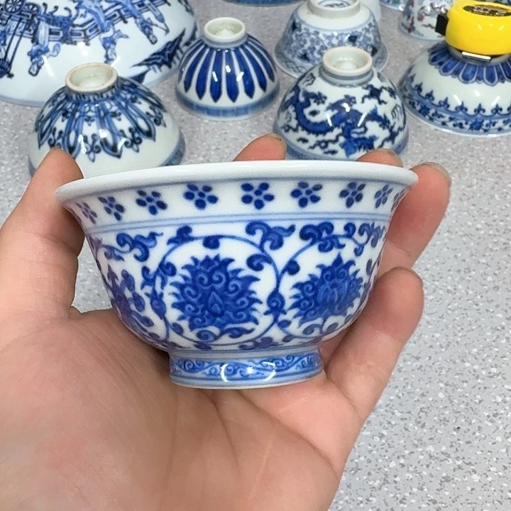 手***3摆件陶瓷纯手工青花杯