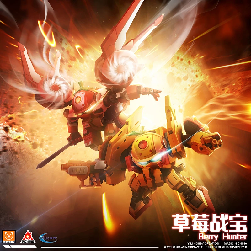 现货 壹理创玩果宝特攻 草莓战宝上官子怡 拼装模型可合体全特典