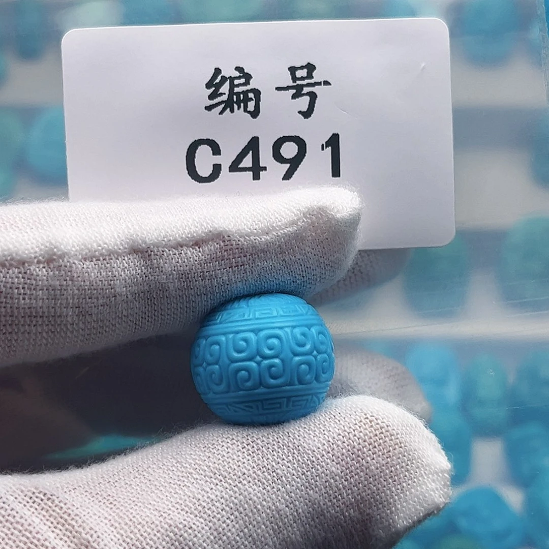 J***E未镶嵌绿松石天然原矿雕刻绿松石