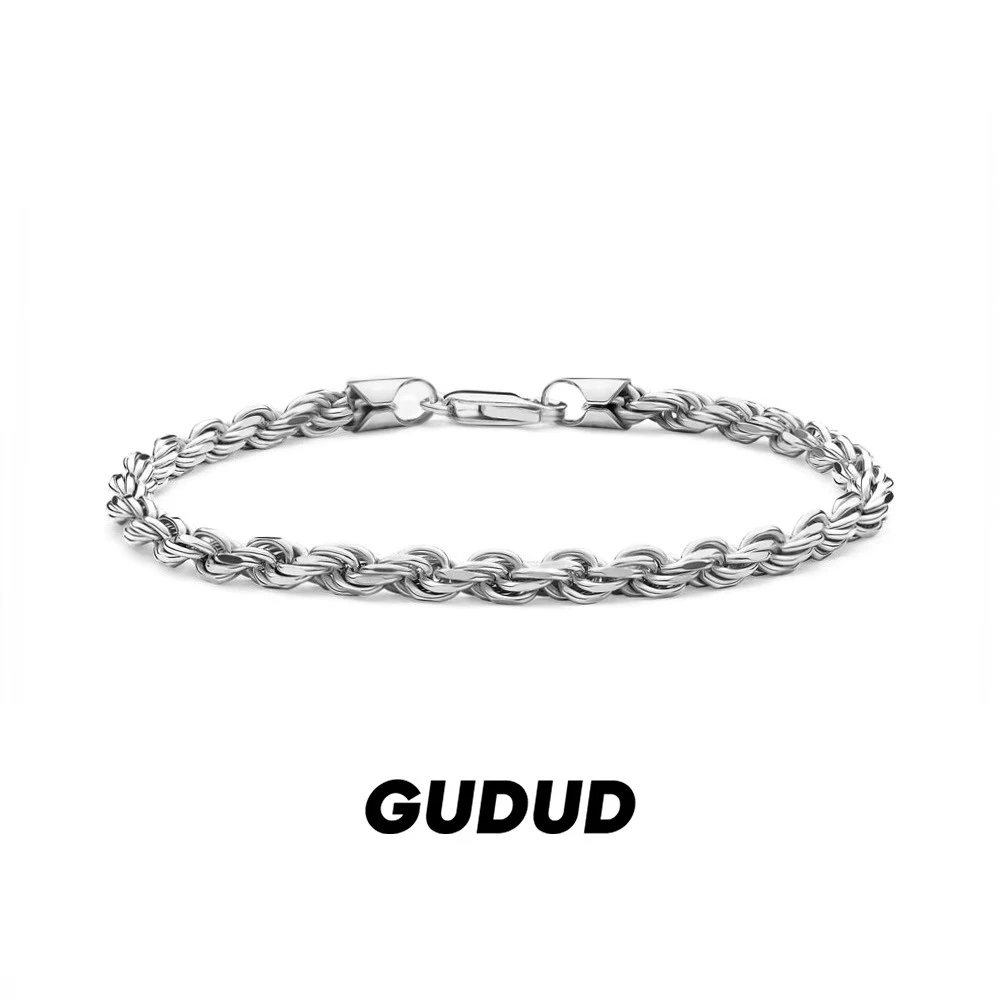 钛钢手链 邓为同款麻花链手链男士潮痞帅Galcia美式高级感送男友