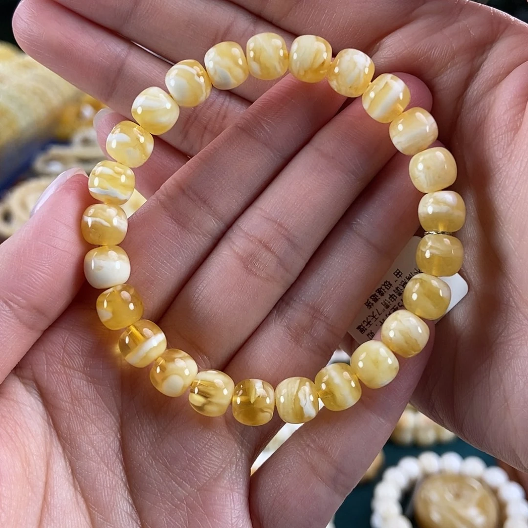 琥珀未镶嵌珠宝奇石8+ 7.75 金瓷白