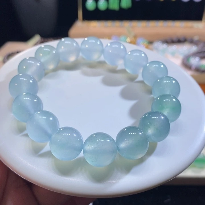 翡翠未镶嵌吊坠(不含链)翡翠高冰晴绿手串