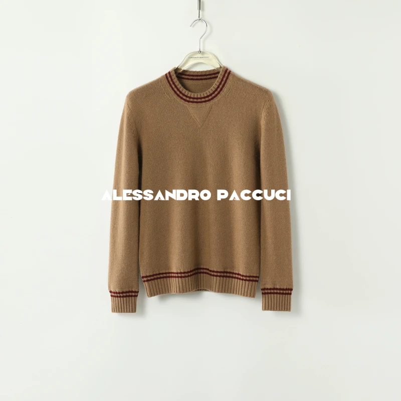 AP洛哥43096ST【魔法学院】平针圆领休闲撞色套头衫2024秋