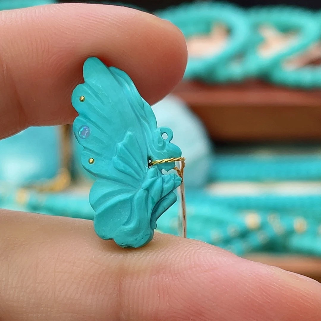未镶嵌绿松石珠宝半成品
