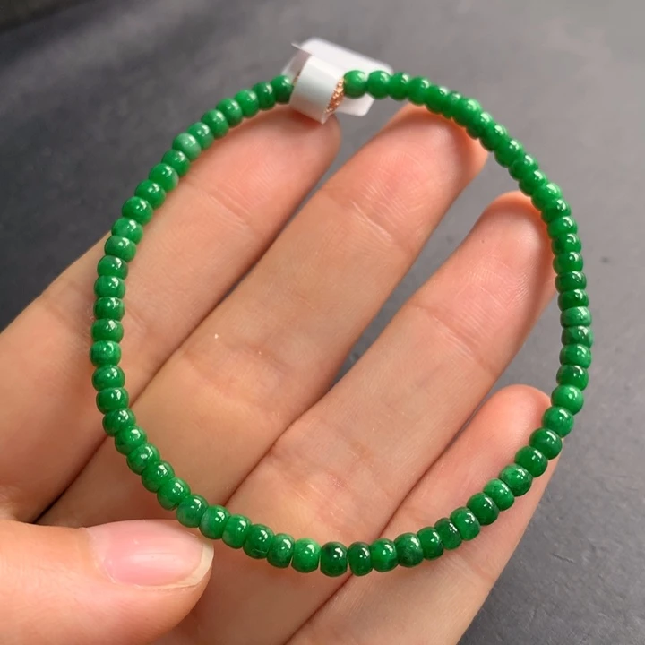 翡翠未镶嵌手串天然缅甸A货翡翠