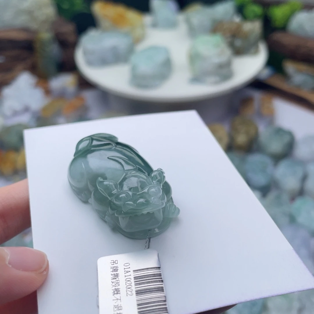 翡翠颈饰未镶嵌貔貅