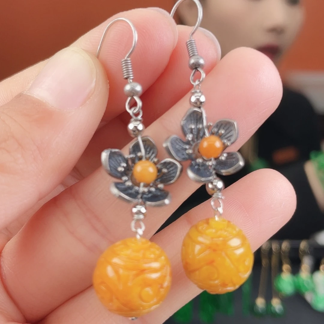 翡翠未镶嵌耳饰饰品