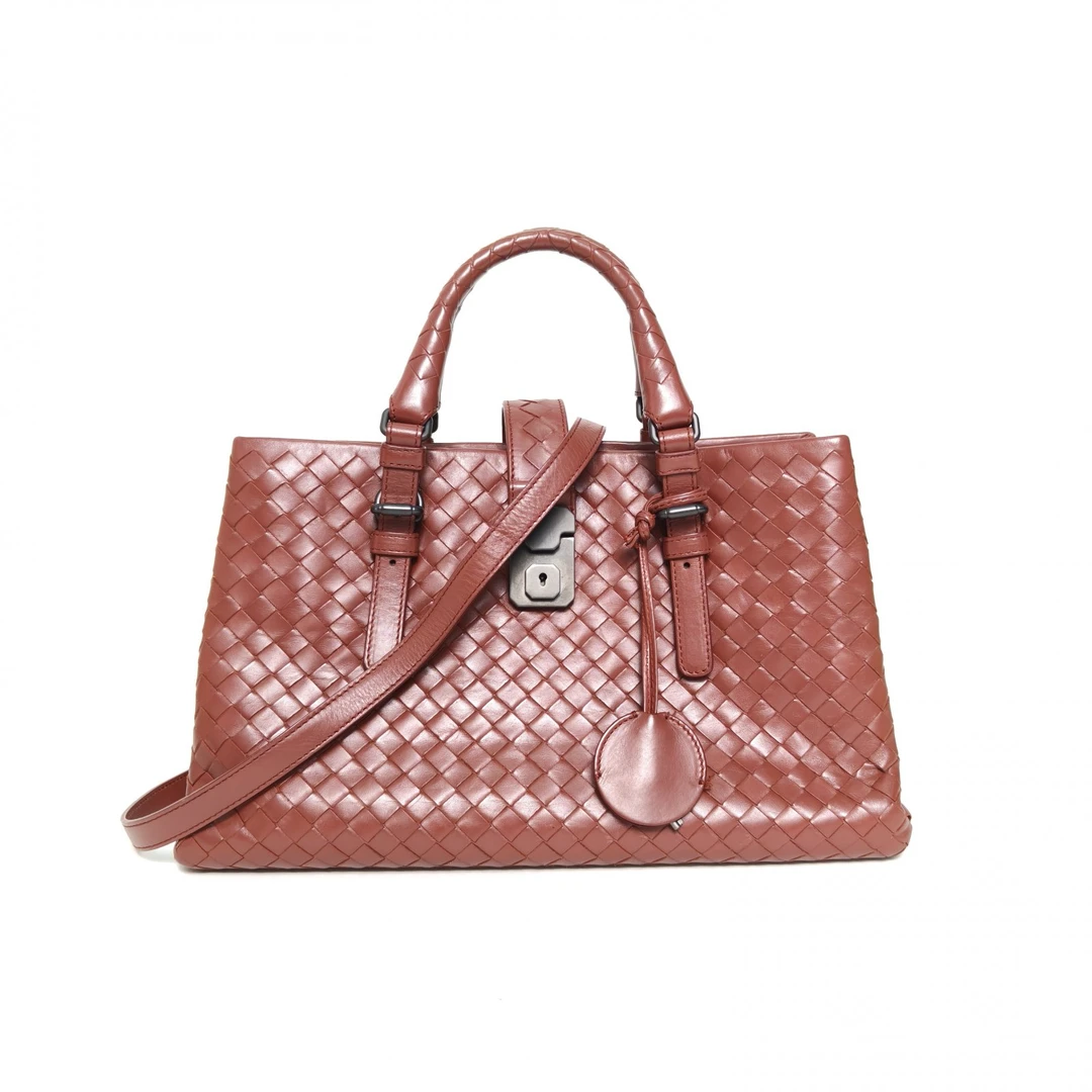 95新 BOTTEGA VENETA/葆蝶家 小花Jerry活动罗马包 小号砖红色