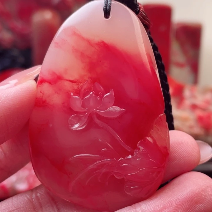 巴林鸡血石木*白玉地