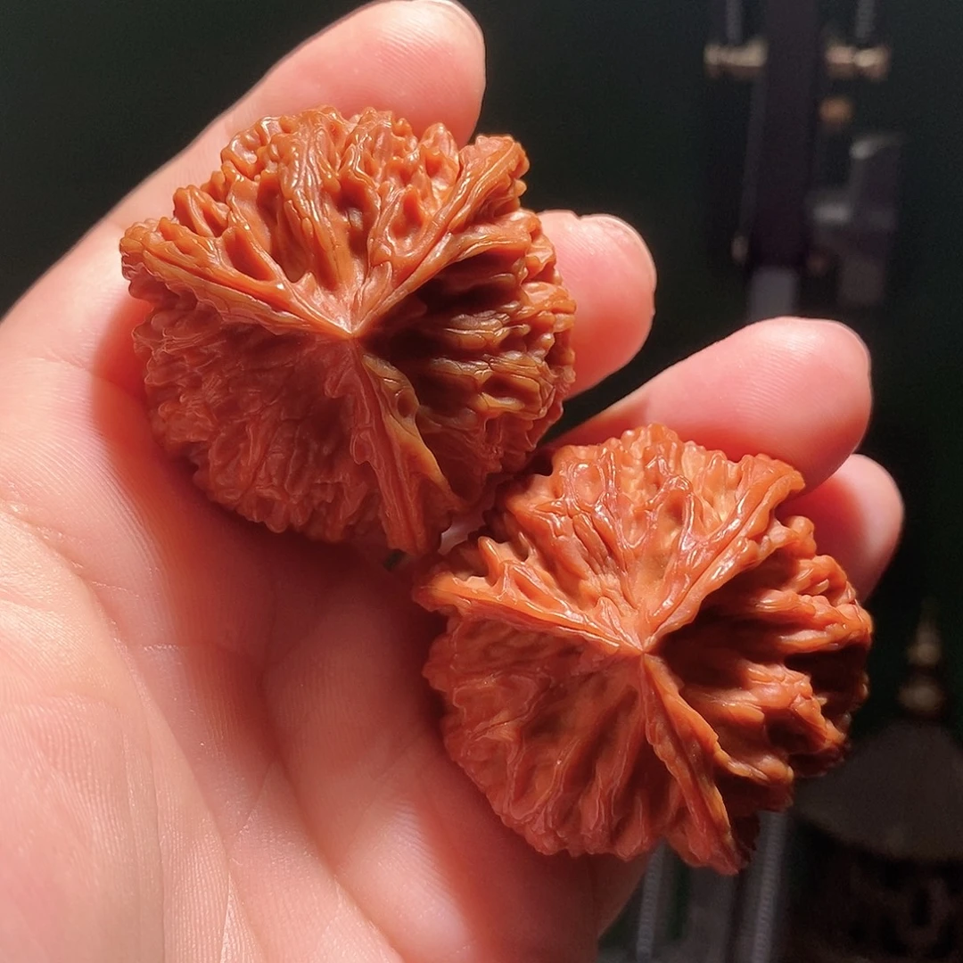 文玩核桃把件44苹果圆三棱全品