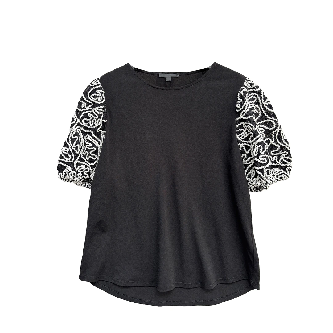 5266#黑色短袖上衣