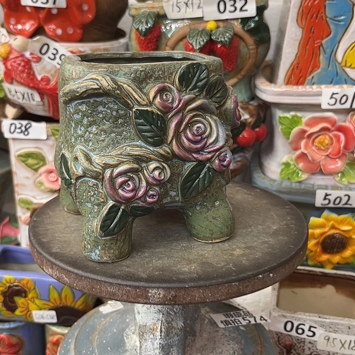 粗陶材质多肉花盆