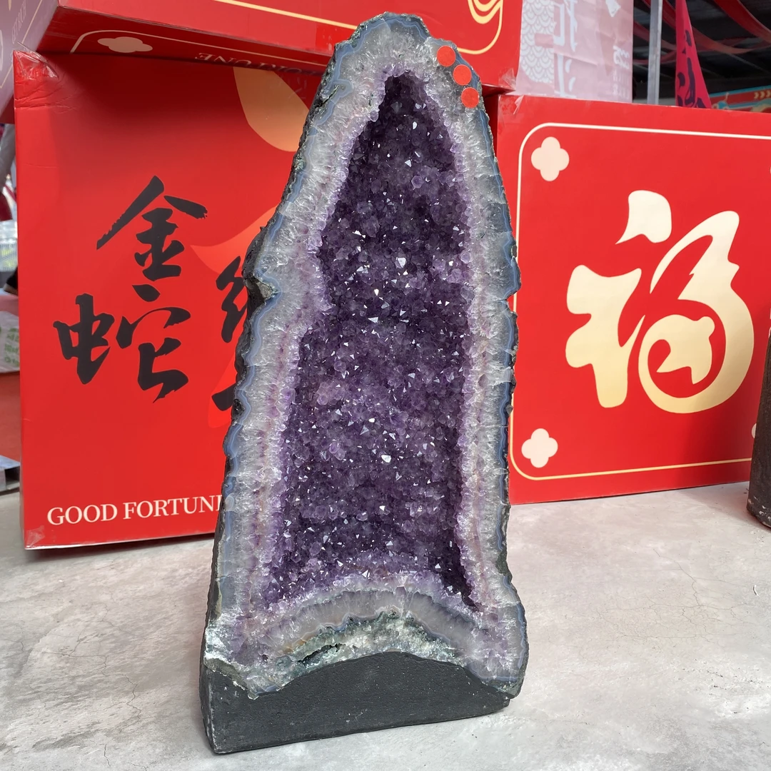 【小北珠宝】紫水晶洞摆件11-2A02X148