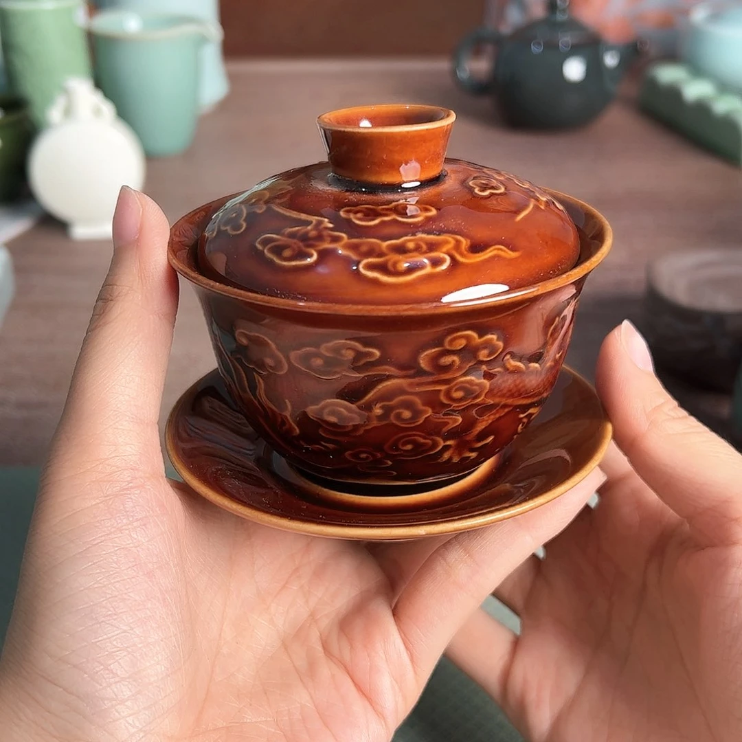 龙泉云间青瓷小米茶器