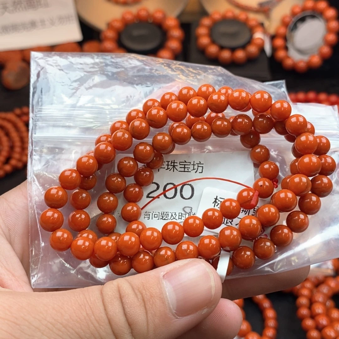 南红玛瑙手串未镶嵌200-7mm