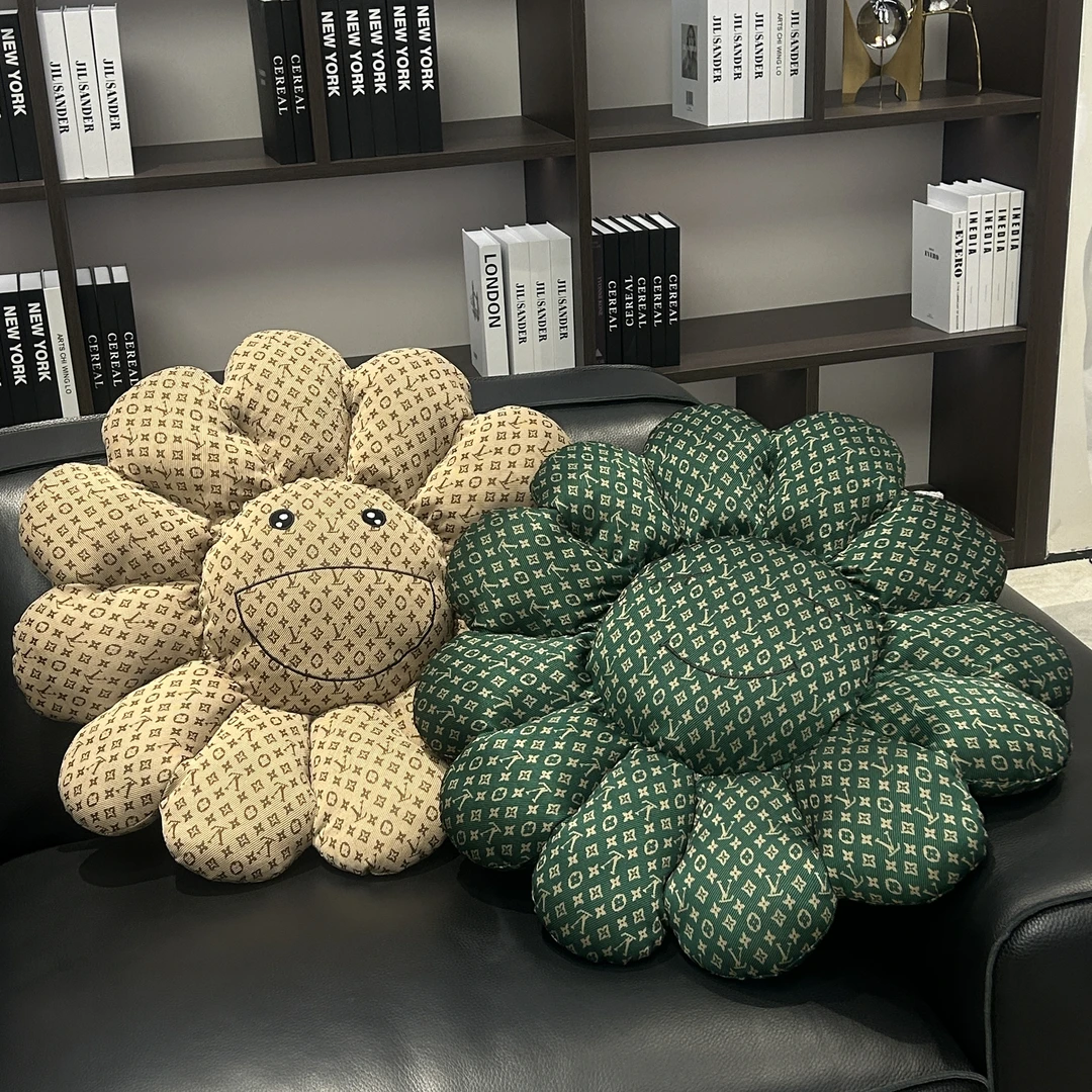 轻奢风太阳花坐垫地垫客厅沙发垫