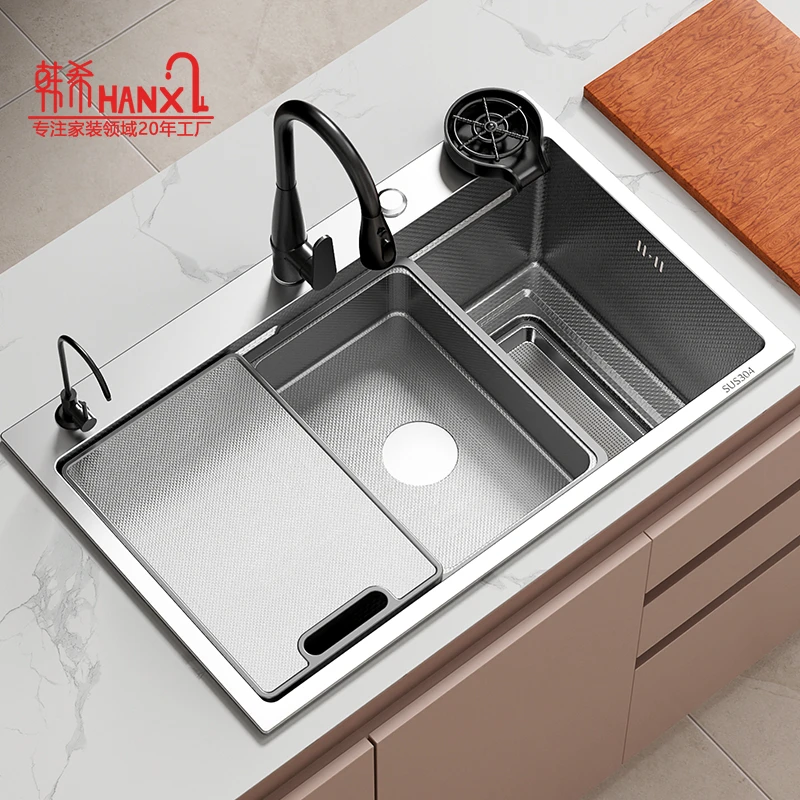 韩希  5.0小米粒防刮防滑304不锈钢集渣网大单槽洗碗池洗菜池