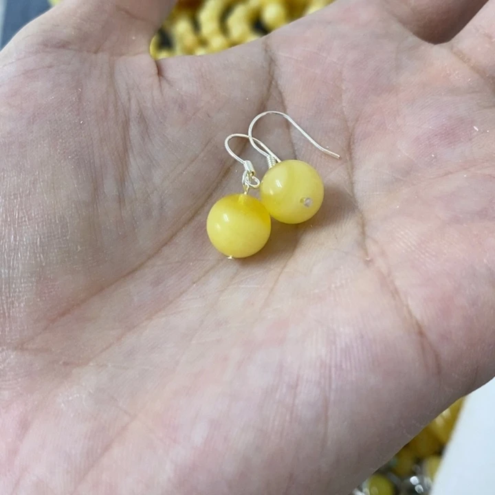 银S925镶嵌蜜蜡裸石多样性发货