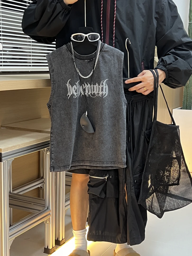 NanMeng自制-2025ss【旧金山】男女童轻薄美式宽松夏季做旧背心