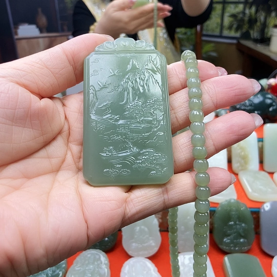 难***9和田玉未镶嵌颈饰