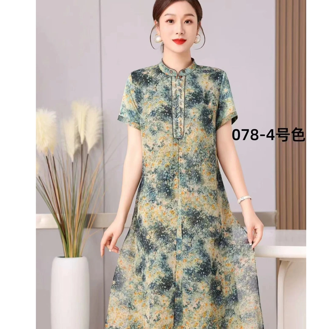 1-079-0新款舒适时尚印花连衣裙