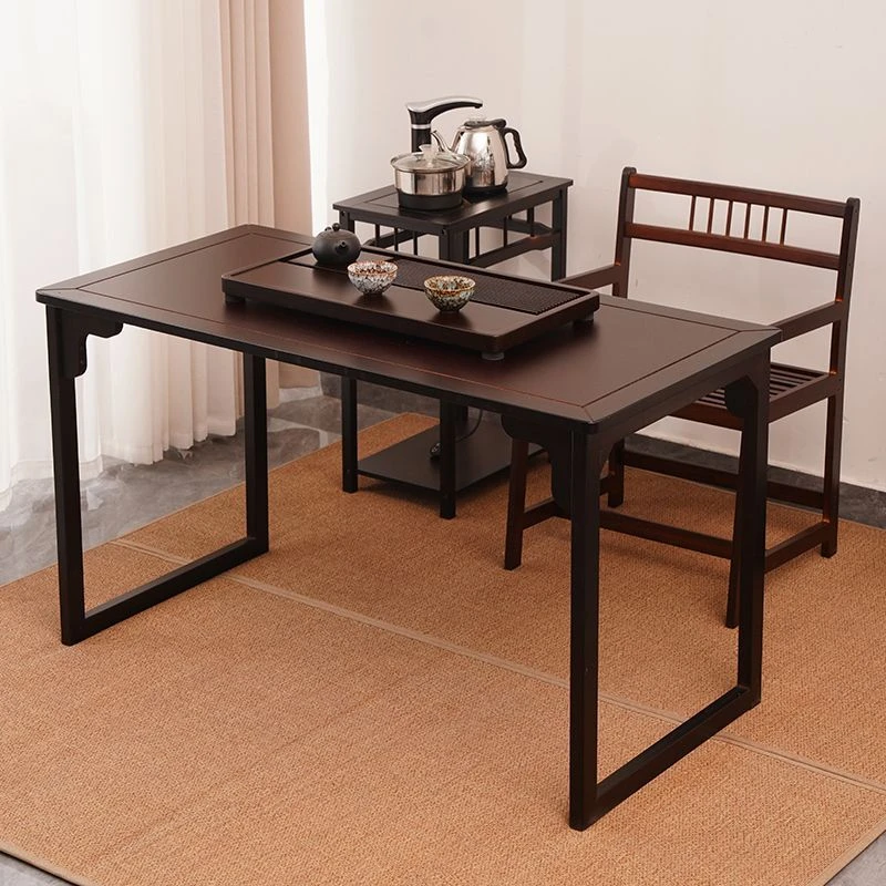 【旭筑】楠竹新中式书房家用桌办公课桌简约学习桌作业桌