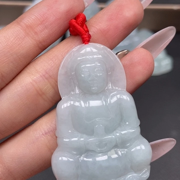 翡翠未镶嵌颈饰玉观音