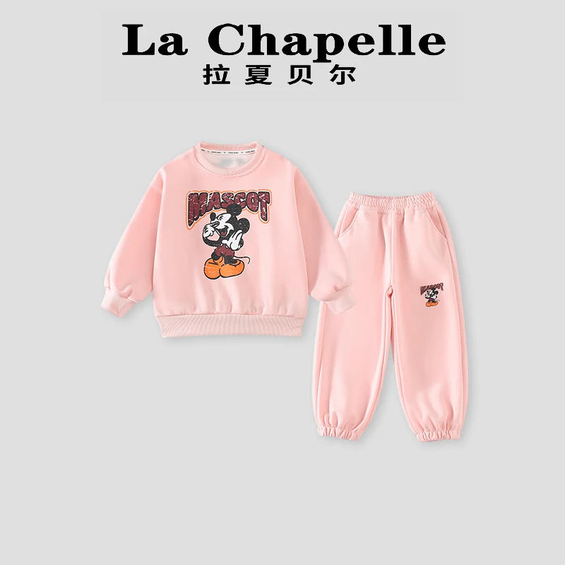 La Chapelle【拉夏贝尔】时尚春季卡通动漫休闲两件套套装LC012