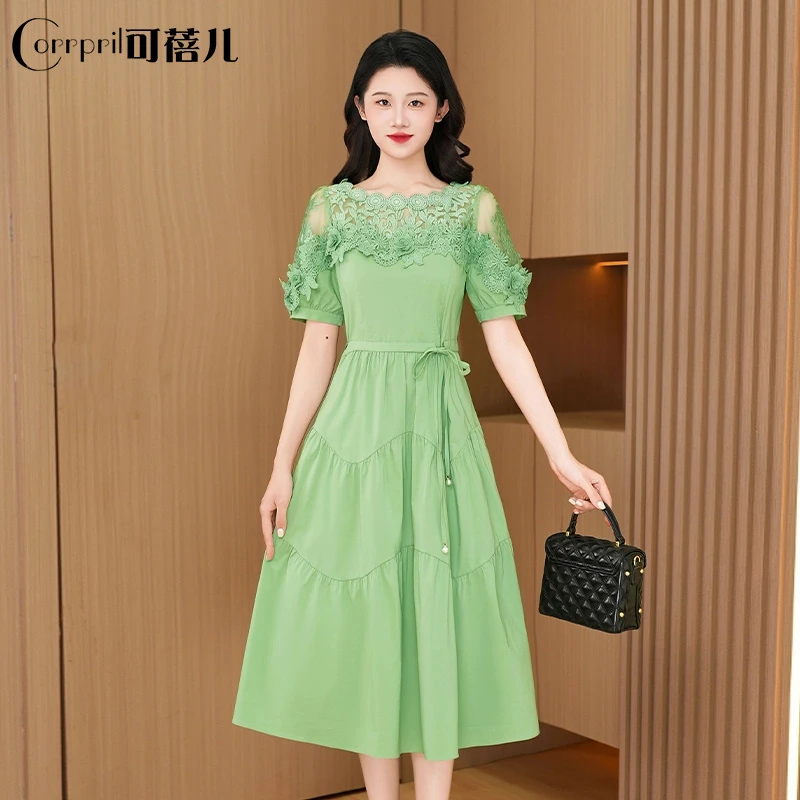 【可蓓儿】广州十三行连衣裙2025新款爆夏今年流行减龄深圳南油裙子