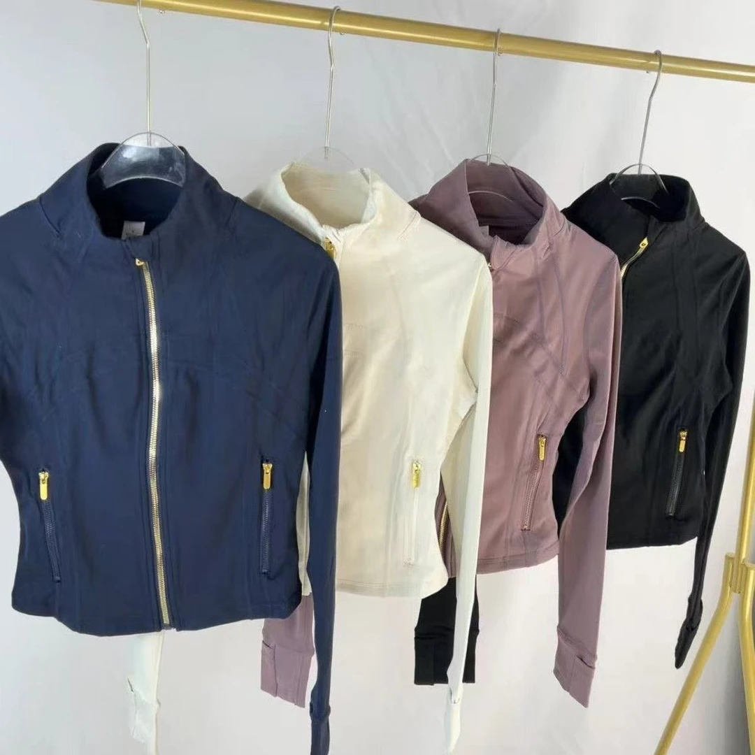 DF 金色拉链立领外套