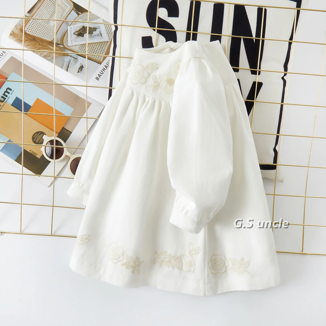 3【白茶清欢】B125女宝韩版衬衫裙洋气时尚女童长袖连衣裙春秋